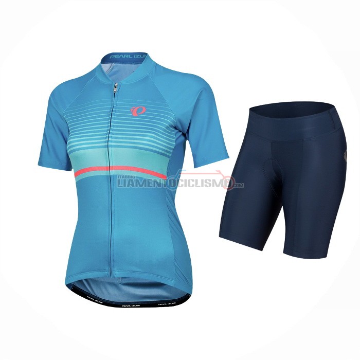 Abbigliamento Ciclismo Donne Pearl Izumi Manica Corta 2021 Celeste